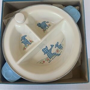 VTG Warming Plate Excellio 8” Nursery Rhymes Old New StockW/ Original Box